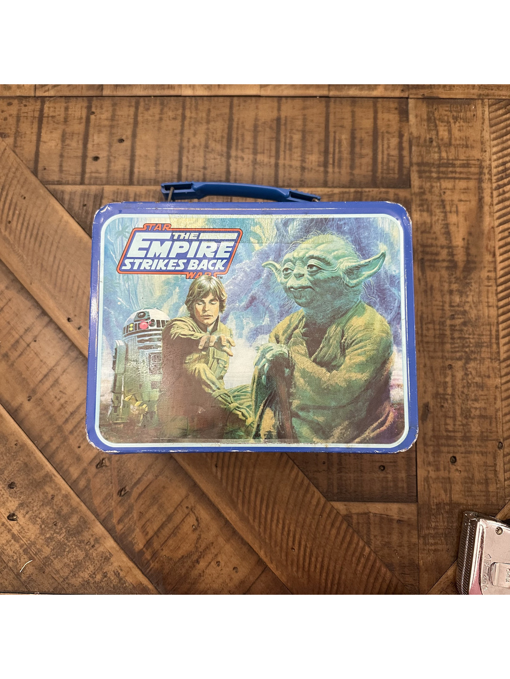 Vintage 1980 Star Wars Empire Strikes Back Metal Lunch Box Thermos Yoda Luke